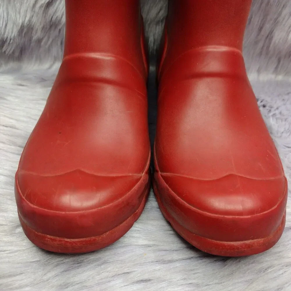 Hunter Original Red Tall Reflective Rain Boots Youth Size 13 Boy/ 1 Girl